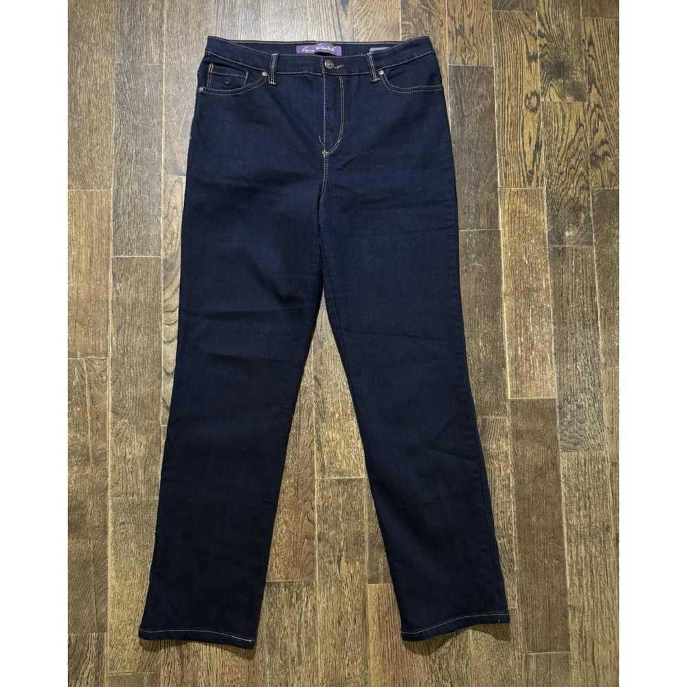 Gloria Vanderbilt Amanda Blue Jeans Women's Size 10P Straight Leg Dark Wash